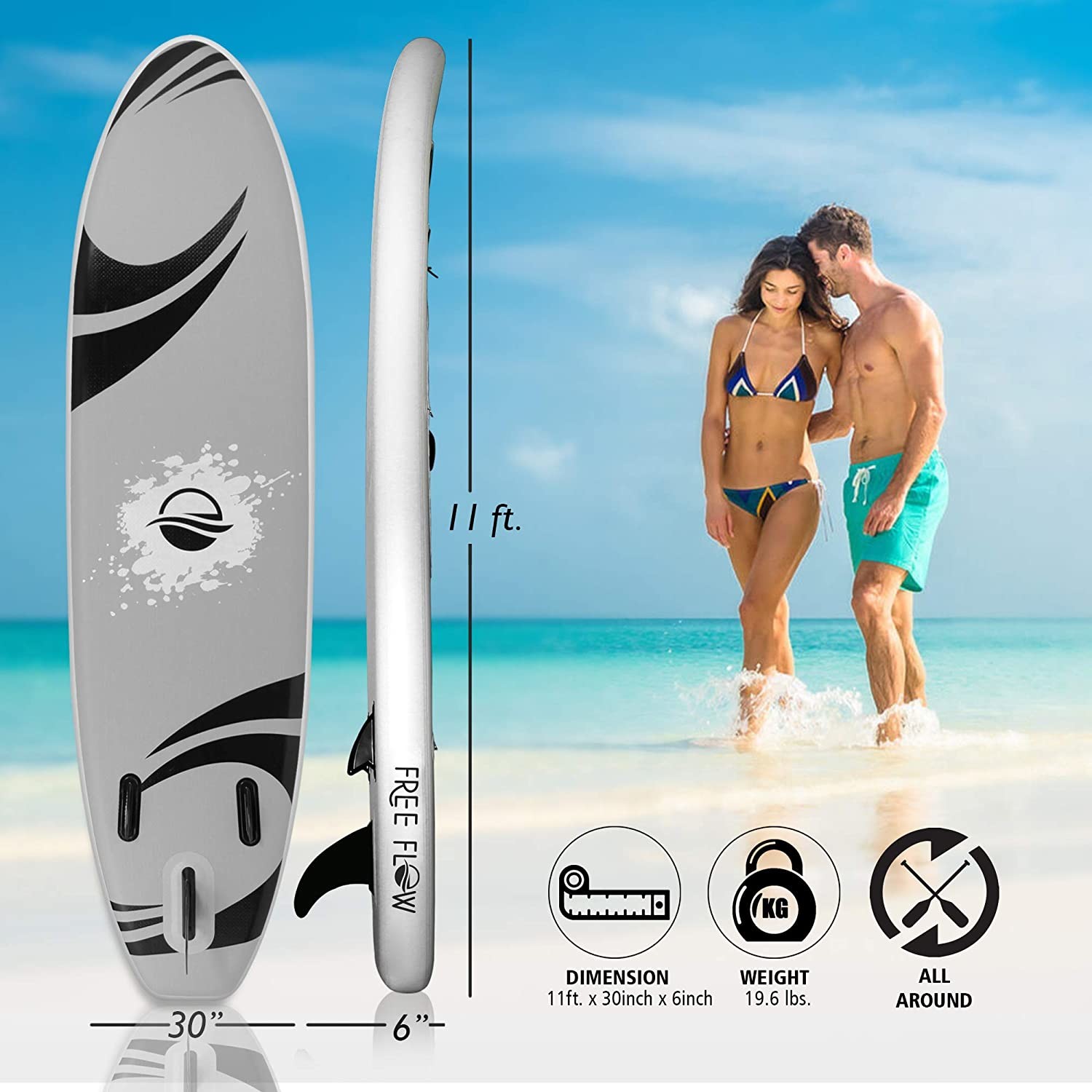 Quality Adult 6 Inches 132''X 30''X 6''Inflatable Surf SUP wholesale