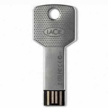 Quality Key-shaped USB Flash Drive with USB2.0 Interface, 10-year Data Retention and 300mA Working Power wholesale