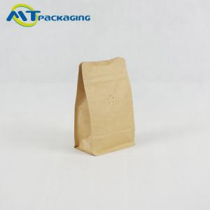 Quality Waterproof Brown Paper Coffee Bags , Kraft Coffee Bags With Valve wholesale