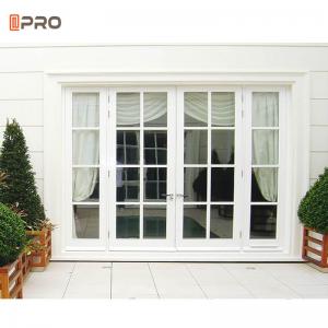 Quality White Aluminium Hinged Patio Doors Gold Glass Shower Home Door wholesale