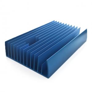 Quality Width 450mm Aluminum Extruded Heat Sink For Electronics Equipment Anodizing Blue wholesale