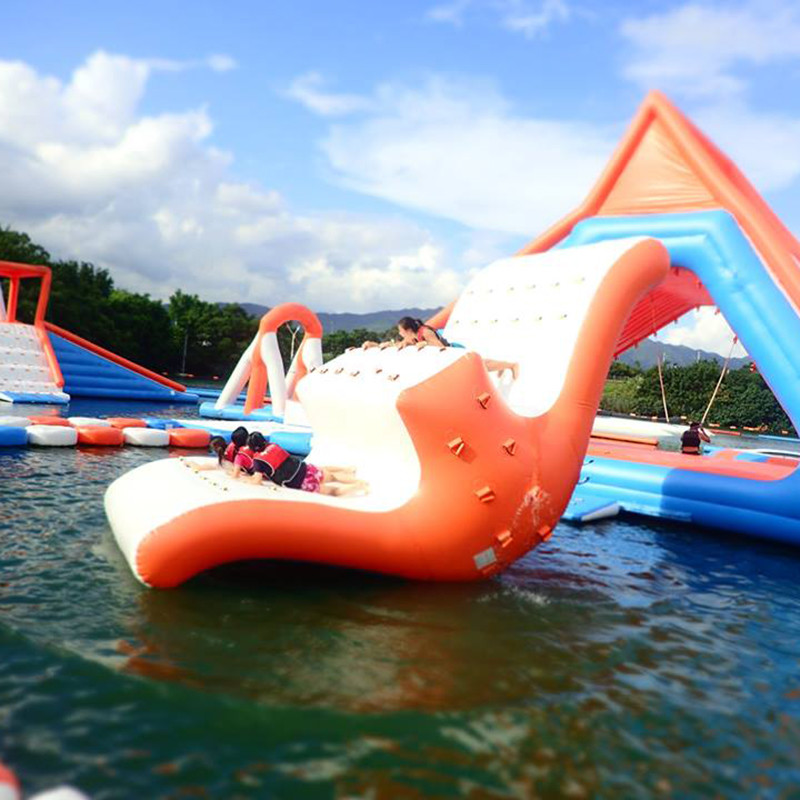 Quality 0.9mm PVC Tarpaulin Fabric Inflatable Water Sport, Inflatable Water Totter Slide wholesale