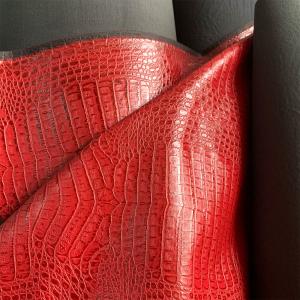 Quality Woven Faux Crocodile Skin Fabric Abrasion Resistant 2.5mm  Thickness wholesale