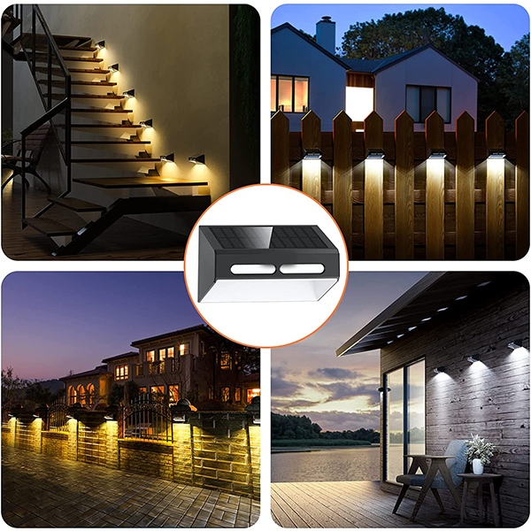 Solar Outdoor Light RGB Changing Waterproof Wall Light LED Garden Light Battery 3.7V/1800MA Ternary Lithium Battery