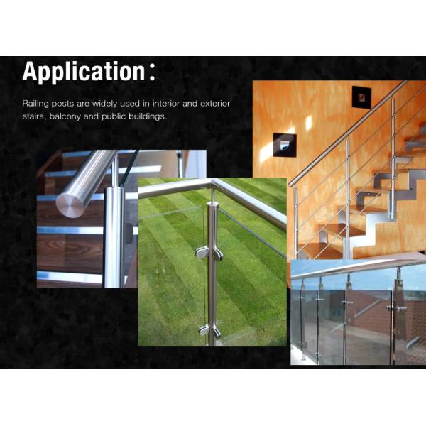 304 Glass Railing Post For Exterior Stair Balustrade Balcony Railing