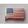 American Flag Hard Enamel Lapel Pins / Metal Enamel Pins Customized Logo for sale