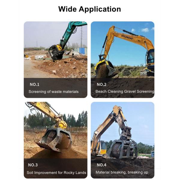 Customizable Rotary Screen Bucket Construction Hydraulic Excavator Sieve Bucket