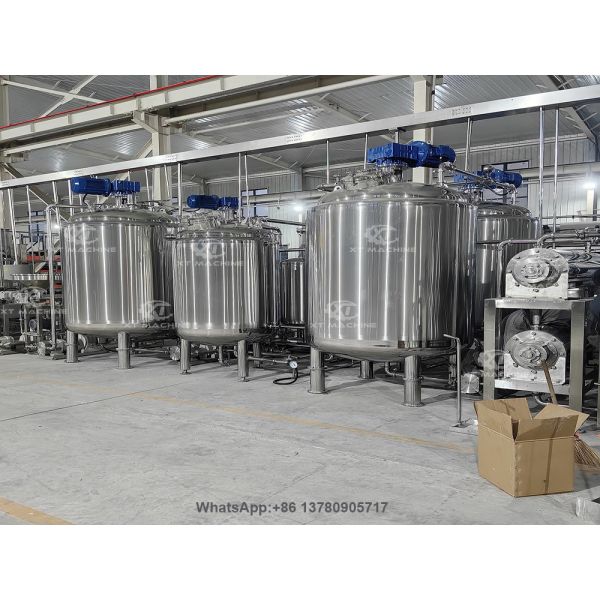 Three-layer Stainless Steel Peanut Butter Cooling / Blending Tank Industrial Emulsifying Mixing Tank