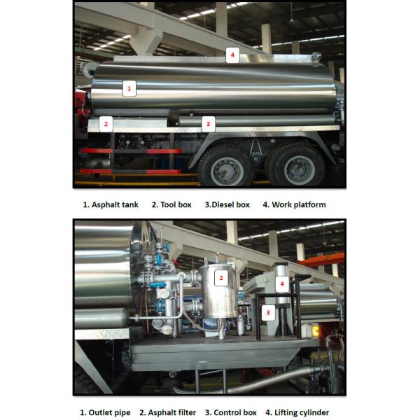 HOWO 10000L Asphalt Construction Equipment Truck Mounted Driving Mode