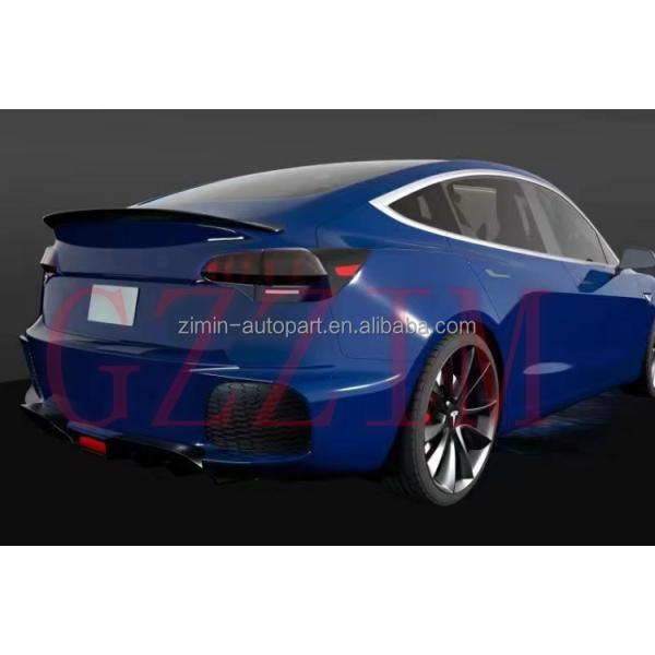 Tesla Body Kit Front Lip Side Skirts Rear Diffuser Spoiler Headlamp Taillamp Custom Color