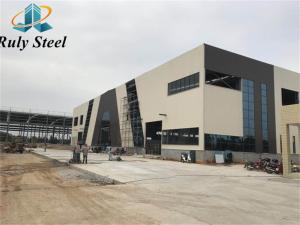 Quality Prefabricated Multi Storey Steel Frame Construction With Crane wholesale