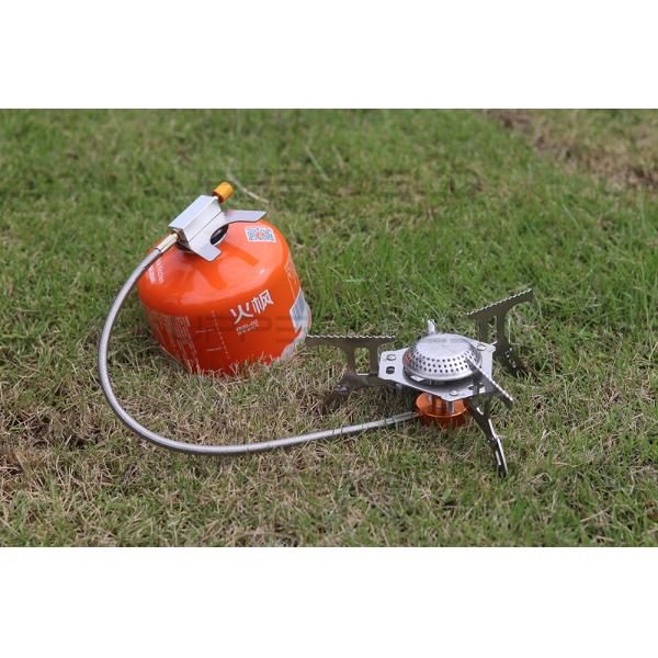 Mini Camping Stove Stainless Steel Foldable Propane Butane Stove with Carrying Case