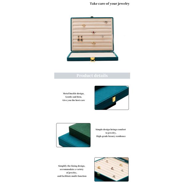 Portable PU Leather Travel Jewelry Box for Blue Earrings Stud Earring Case Organizer