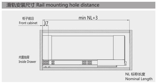 High Inner Tandem Box Drawer For Kitchen Cabinet , Soft Close Drawer System