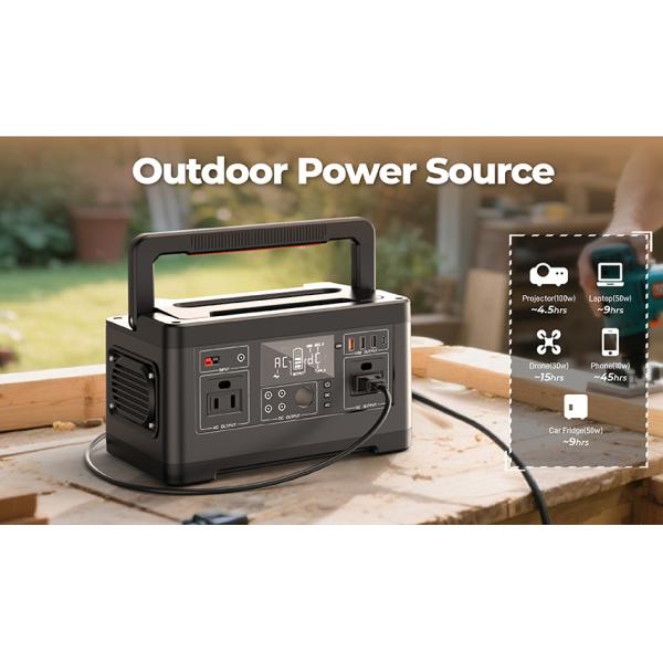 High Quality 500W 520wh Portable Power Station Lithium Battery Solar Inverter Energy Storage Battery Power Bank With Good Price