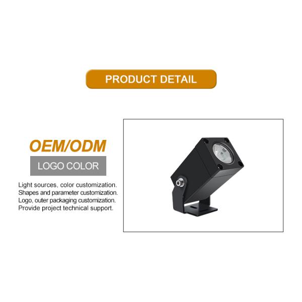 Square LED landscape light showing angled view