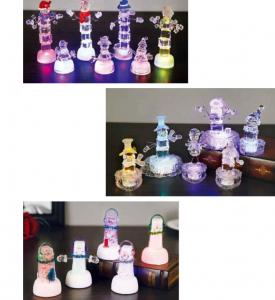 Quality Snow Shape Color Changing Led Night Light , Acrylic Led Snowman For Outdoor Decorative wholesale
