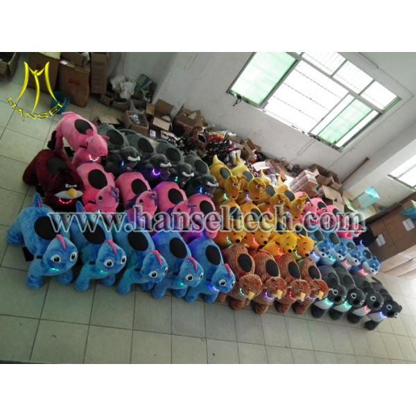 Hansel Coin Toys Stuffed Animals Walking Scooter Animals Plush Wheel Electric Animal Scooters