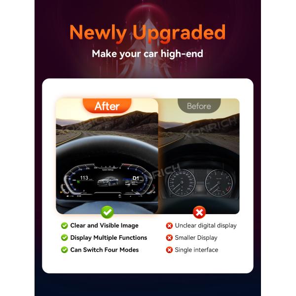 2024 Car Digital Cluster Instrument For BMW GT F07 F10 F11 F18 F06 F12 F13 F01 F02 F03 X3 X4 X5 X6 LCD Dashboard Monitor