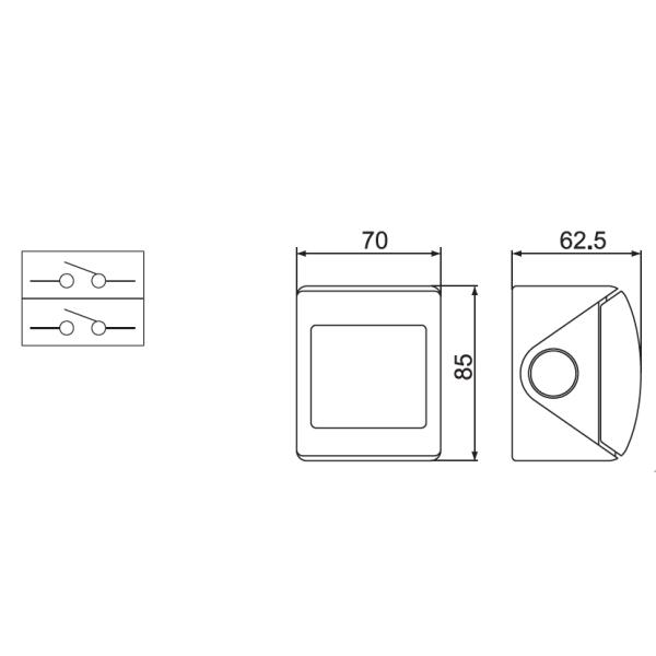 UKW -2GS IP55 13A 250V 2 Gang Weatherproof Switch Socket Single Pole Surface Mount