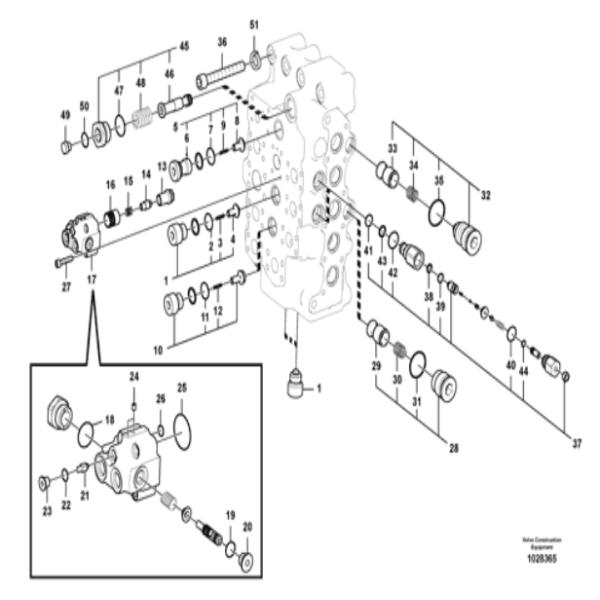 VOE14521968 14521968 Coil Relief Valve For Vo-lvo EC220D Excavator Control Valve