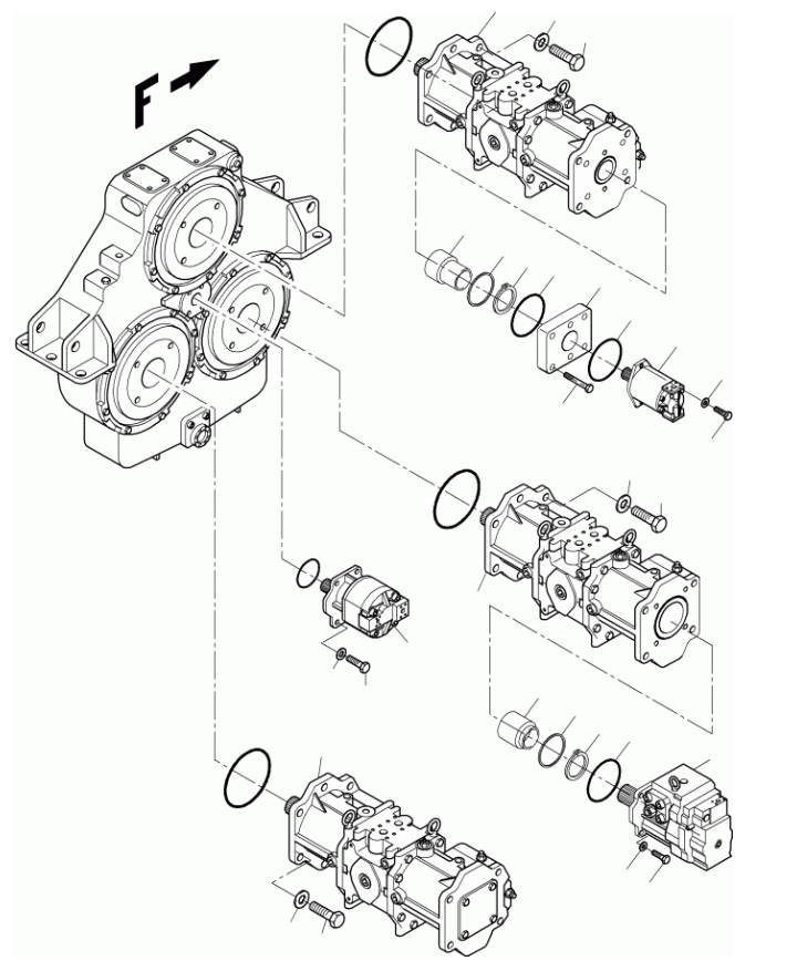 komatsu excavator PC3000-6 PC4000-6 hydraulic pump assy 708-K-000242 708-1G-00020 hydraulic main pump