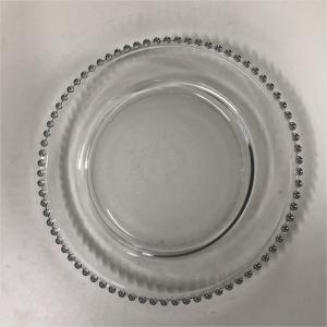 Quality Clear Glass Beaded Charger Plates Wedding Event Gold Silver 32cm/27cm/21cm wholesale