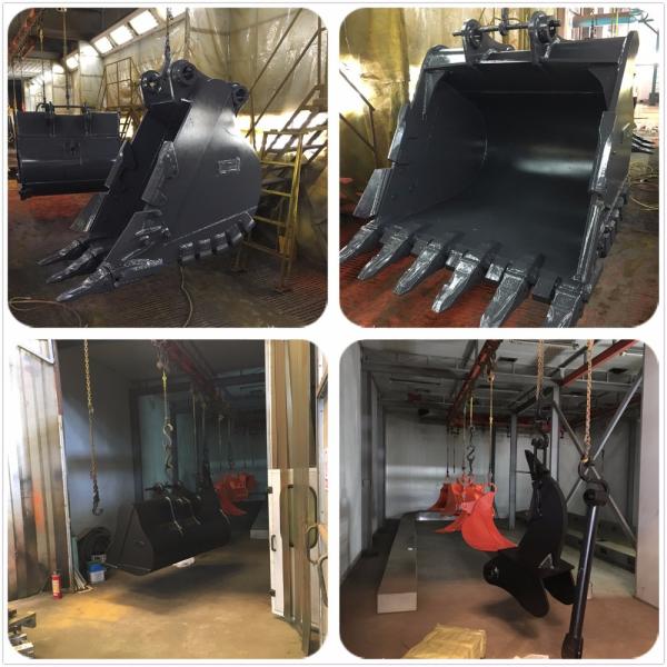 Q355B Excavator Skeleton Bucket Yellow Black Sieve Excavator Crusher Bucket