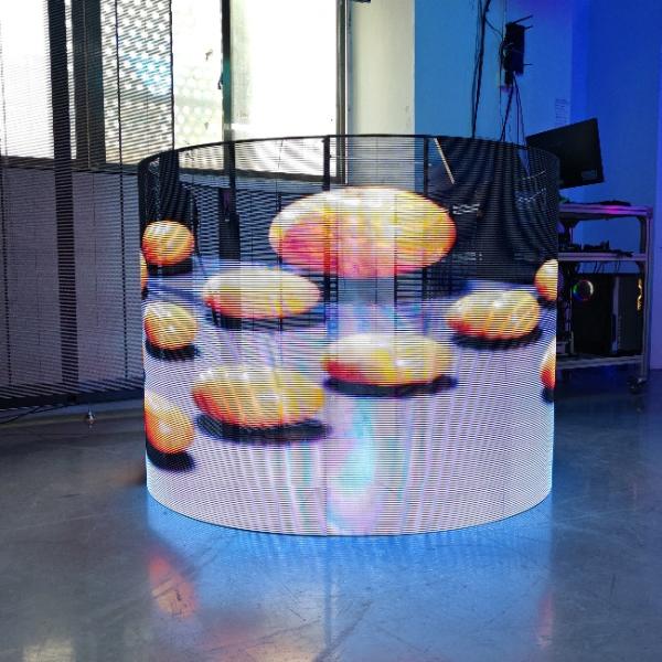 P2.6 Led Transparent Screen Display Grille Full Color Led Ice Screen Indoor Electronic Advertising Screen Glass Window