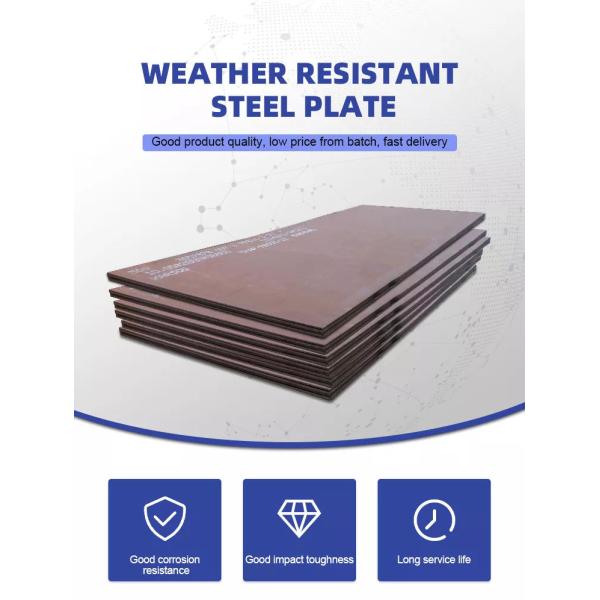 Hot Rolled Corten Steel Sheet Metal Coated Surface 1% Tolerance