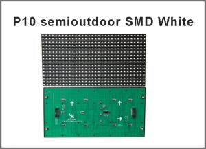 China 5V P10 SMD led module display Light white color 320*160  32*16pixels for semioutdoor advertising signage led dot matrix on sale
