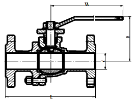 2 Piece A216WCB Class 150 Floating Flanged Ball Valve With Mounting Pad