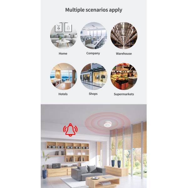 DC 5V Zigbee Siren Home Assistant 2.4GHz Tuya Smart Life Easy Installation