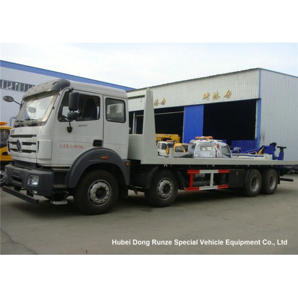 North Benz Heavy Duty Flatbed Wrecker Tow Truck With Hydraulic Winch 25m