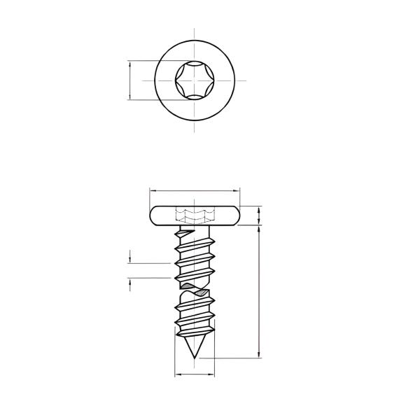 Customized Torx Head Cap Screw , Pan Head Flat Head Socket Cap Screw