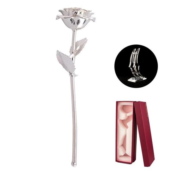 Hot Sell 24k Gold Plated Real Rose Gold Foil Roes For Mother's Day Valentine's Day Gift