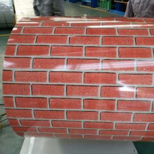 China ASTM A755 PPGI Coil Printed Red Brick Prepainted Gi Steel Coil on sale