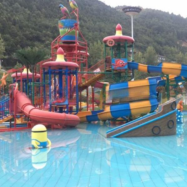 15m Height Large Splash Water Playground Fiberglass Water Play House OEM