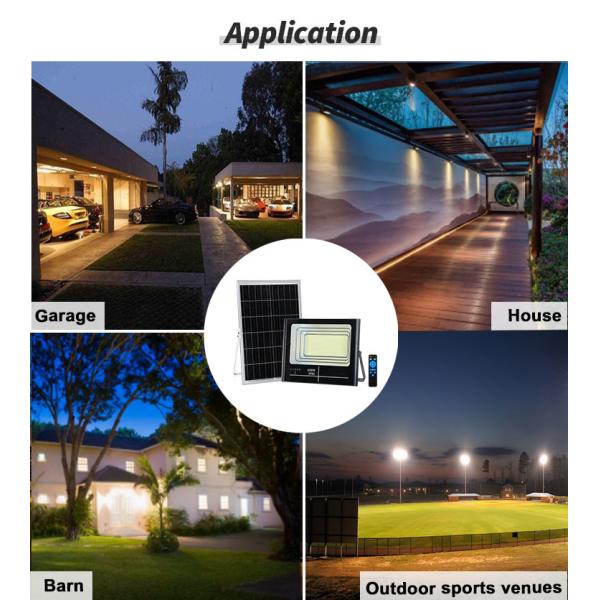 50W Solar Outdoor Flood Lights ABS IK07 Toughened Glass Heat Dissipation Housing