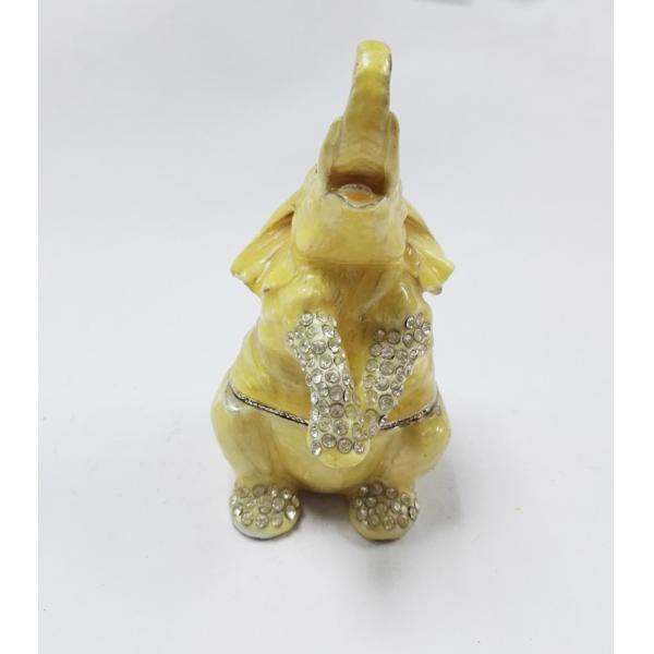 Elephant trinket jewelry box, petwer metal jewelry box elephant decoration gifts box