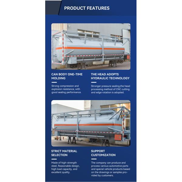 20ft 30ft Liquid ISO Tank Container 25000 - 28000 Litre Capacity Fuel Oil Tank Container