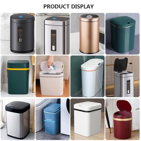 15 Gallon Auto-seal Metal Custom Printed Smart Trash Can