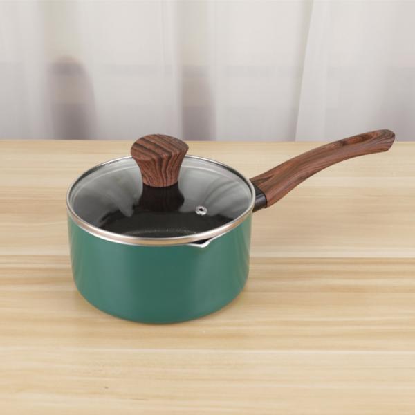 Aluminum Non Stick 3pcs Cookware Set Soup Cooking Pot Single Handle Milk Pot