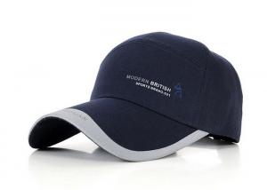 Quality 6 Panel Dark Blue Navy Blue Baseball Cap , Modern Style Custom Baseball Hats wholesale