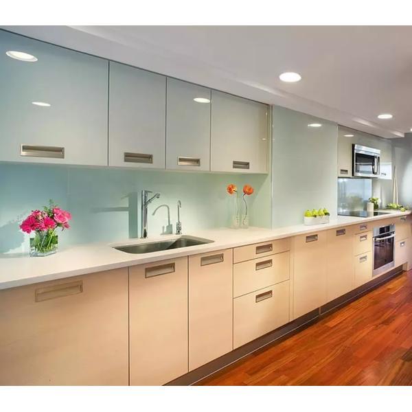 Modern Lacquer Finish Marble Kitchen Cabinets Self Assemble