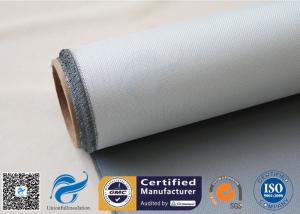 Quality 1 Side 18 Oz Grey Silicone Coated Fiberglass Fabric for Heat Insulation Pipe Cover wholesale