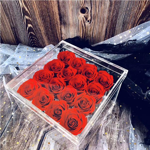Handmade Preserved Roses Live , Real Touch Flower Decoration For Wedding Reception