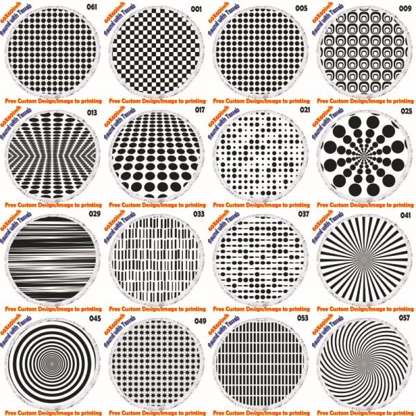 custom design 100CM small children round beach towel children beach towel