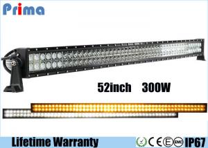 China 52 Inch 300W Wireless Remote Control Led Light Bars 27000lm Lumen Amber White on sale