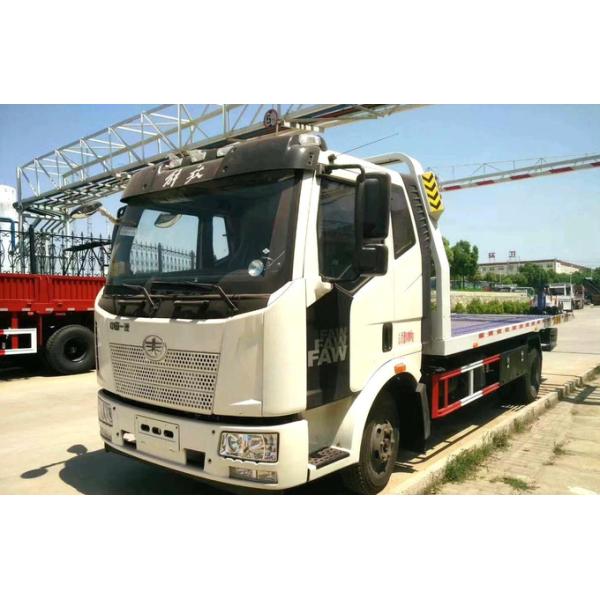 Wrecker Tow Truck Bed FAW J6L Model Single Axle 6 Wheels 160hp Loading 3.5 Tons LHD